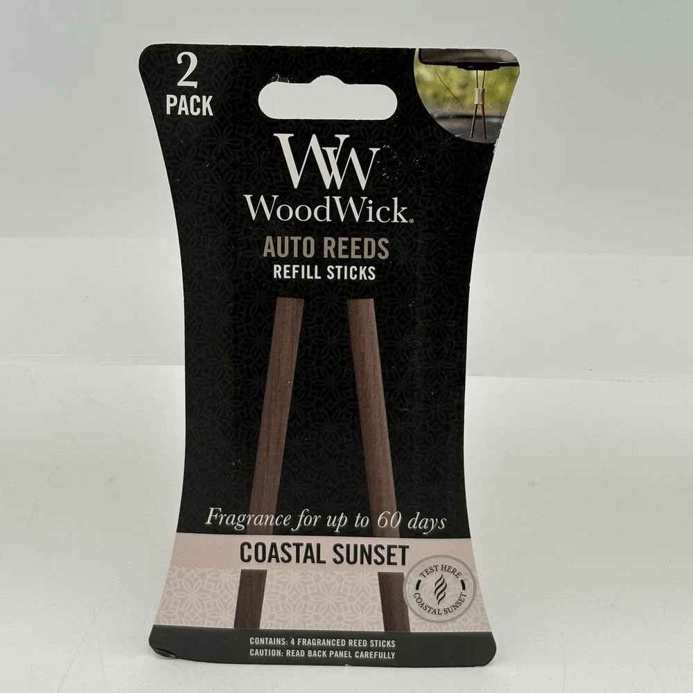 3x WoodWick Auto Reeds Coastal Sunset Car Air Freshener Refills 2-Pack Each‎